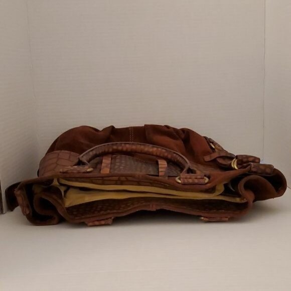 Cole Haan G Series Leather Reptile Embossed Bag Shoulder Tote Handbag WOMEN'S - Picture 15 of 16